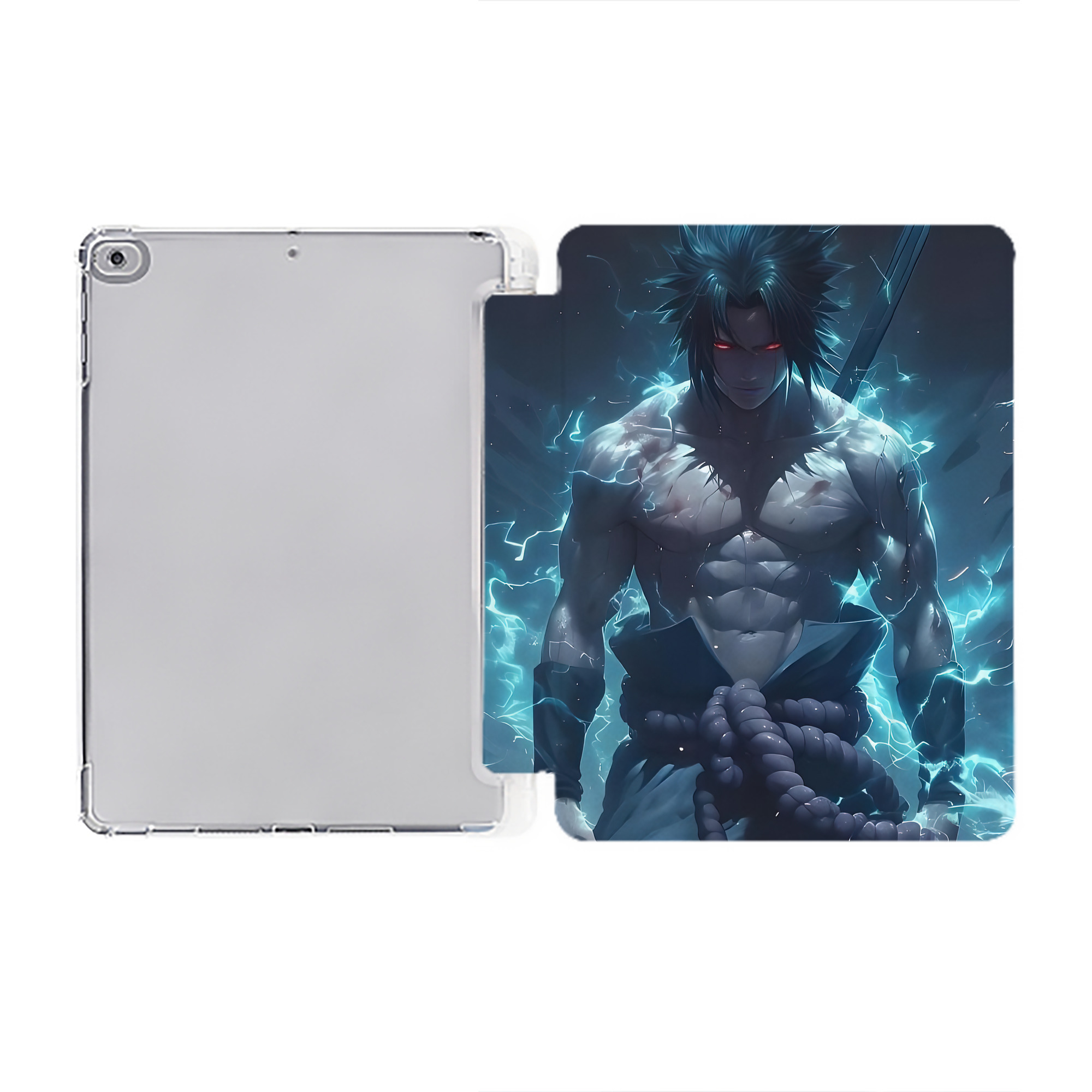 （画像用） NARUTO -ナルト- NARUTO -ナルト- 疾風伝 IPad ケース ペン収納付き 三つ折りスタンド PUレザー×シリコン 対応機種9.5/10.5/10.9インチ